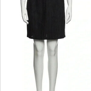 Gucci Black Pinstripe Pencil Wool Miniskirt IT44 / S US